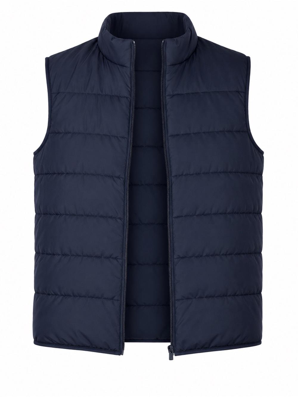 Gerard Darel Paris Navy Puffer Vest Size 40 (US M) Lightweight Quilted Zip Front